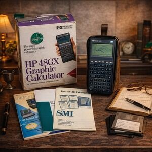 HP 48GX Graphic Calculator 128K RAM Vintage Engineering Calculator with Box